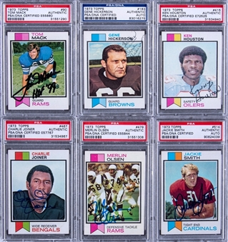 1973 Topps Football Signed Cards Graded Collection (27 Different) Including Hall of Famers 